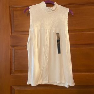 Banana republic smocked sleeveless top